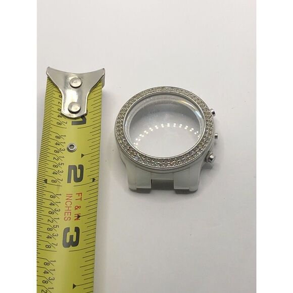 Michael Kors Watch Parts Case Only 40mm White Ceramic W/Crystal GY366 - Picture 1 of 11